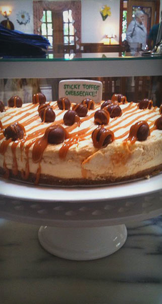 Sticky Toffee Cheesecake with Malteser topping