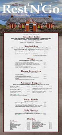 Rest 'N' Go menu cover